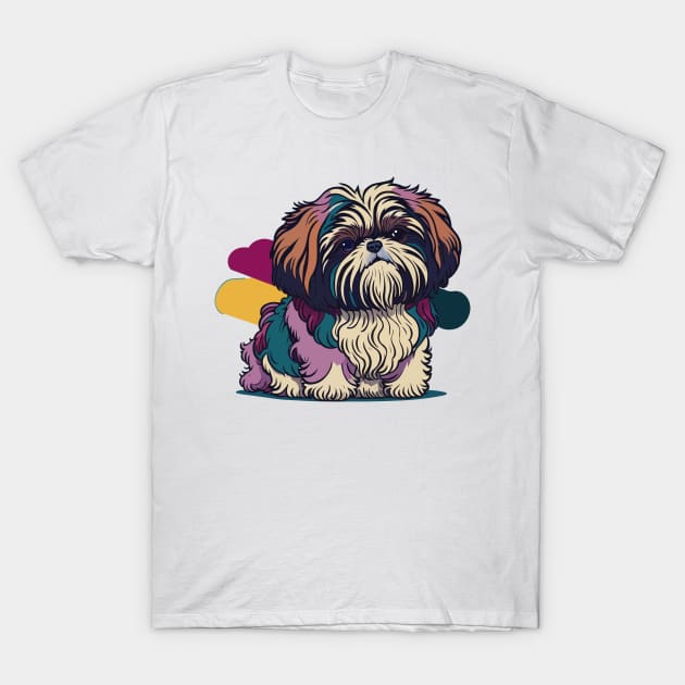 Shih Tzu Portrait T-Shirt by SpriteGuy95